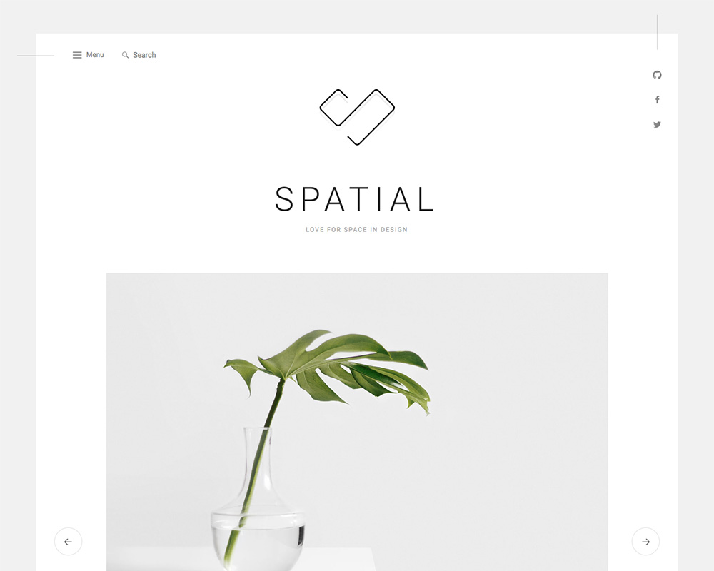 Spatial: A Clean, Minimalist Theme for WordPress desktop screenshot