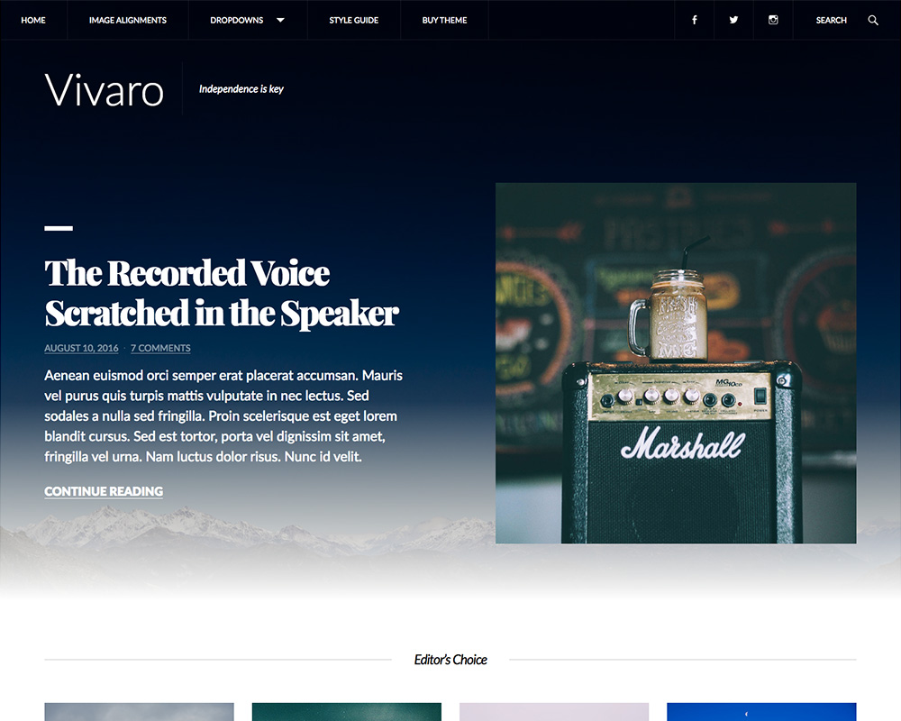 Vivaro desktop screenshot